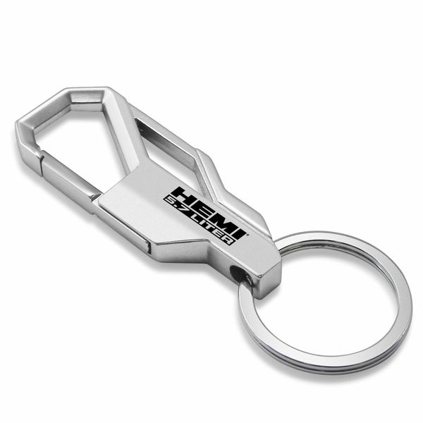 HEMI 5.7 Liter Silver Snap Hook Metal Key Chain