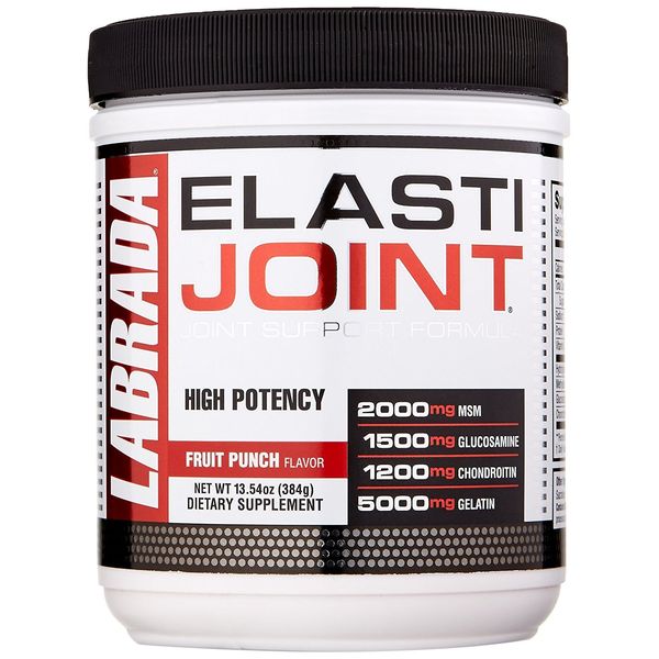 Labrada Elastijoint - Joint Support Powder, All In One Drink Mix with Glucosamine Chondroitin, MSM and Collagen, Fruit Punch, 30 Servings