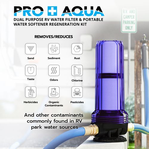 RV Filter and Water Softener Regeneration Kit for Sediment, Chlorine, Odor,