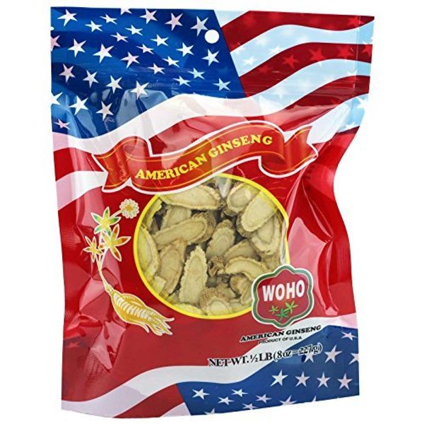 WOHO American Ginseng #127.8 Large Slice Bag 8oz