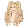 ColorGround Long Curly Cosplay Wig with 2 Ponytails (Blonde)