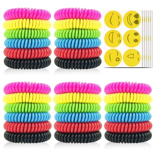 Mosquito Repellent Bracelets 30 Pack, Individually Wrapped Mosquito Repellent Bands, Waterproof Mosquito Repellent Wristbands with 36 Pcs Mosquito Repellent Stickers for Kids Adults Indoor Outdoor