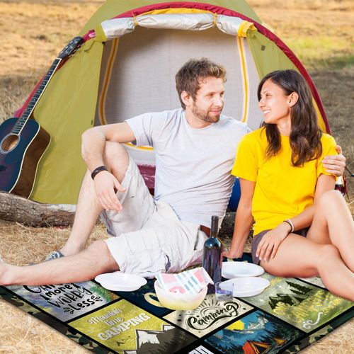Velivn Camping Gifts, Camping Gifts for Men, Cool Camping Gifts for Camper, Unique Gifts for Camping Lovers, Dad Camping Gifts Ideas, Camping Christmas Throw Blanket Gifts 60"x50"