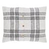 VHC Brands Plaid Standard Sham, Black, 21x28