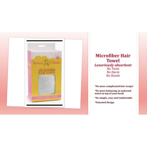 Morning Glamour LLC Microfiber Hair Towel-Silver