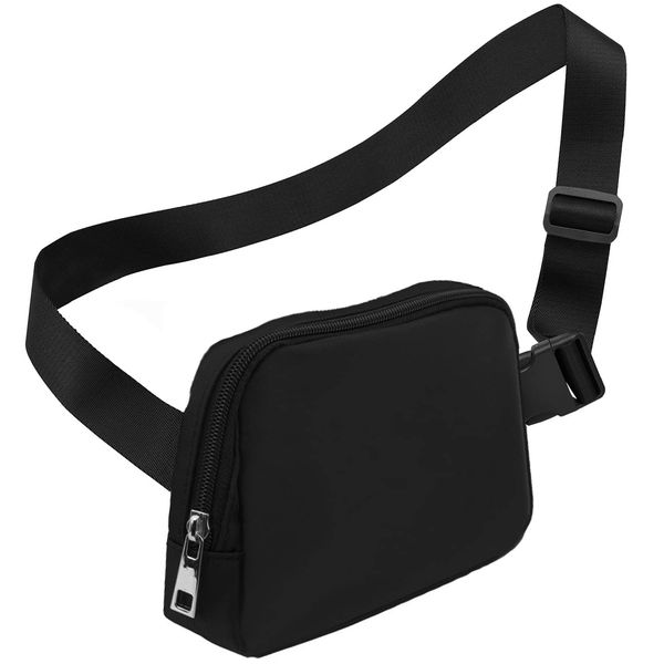 Favuit Bum Bag Women's Belt Bag Men Sports Waist Bag Fashion Small Unisex Belt Bag Adjustable Hip Bum Waist Fanny Pack for Travel Running Hiking Cycling Camping, black, Unit size, Classic