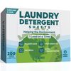 Eco Friendly Laundry Detergent Sheets (100 sheets 200 loads) Laundry Sheets - Plant based Free and Clear Laundry Strips for HE machine, travel, home clothes washing (Fresh Linen)