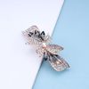 Cimenexe Vintage Crystal Wedding Hair Barrette Clips Glitter Floral Hair Clips Crystal Hair Clip Sparkly Rhinestone Barrette Hair Clip Bride Headwear Decorative Hair Accessories Bridal Hair Jewelry