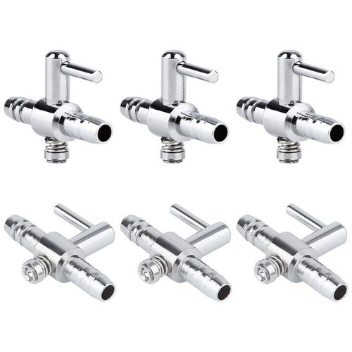 Pawfly Pack of 6 Air Distributors Aquarium Air Valve Air Flow Regulator Check Valve Aquarium Air Control Valve Disposable Aquarium Air Flow Control Lever Straight Valve Distributor Splitter for Fish