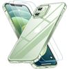 SPIDERCASE Designed for iPhone 12/iPhone 12 Pro Case, [Crystal Clear Not Yellowing] Slim Thin Case for iPhone 12/12 Pro -Clear
