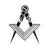 Square & Compass Masonic Cooking Kitchen Apron - [Natural]