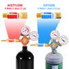 AGPTEK Oxygen Acetylene Flashback Arrestors Set Regulator End 9/16-18 Threads B Size
