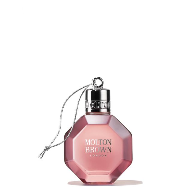 MOLTON BROWN Delicious Rhubarb & Rose Bath & Shower Gel Festive Bobble 2.5 fl oz (75 ml) | Christmas Gift