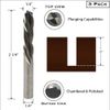 FOOS - Down-Cut Spiral Router Bit Set - Solid Carbide - 1/4” Shanks - Veteran Owned (3 Pack 1/4")