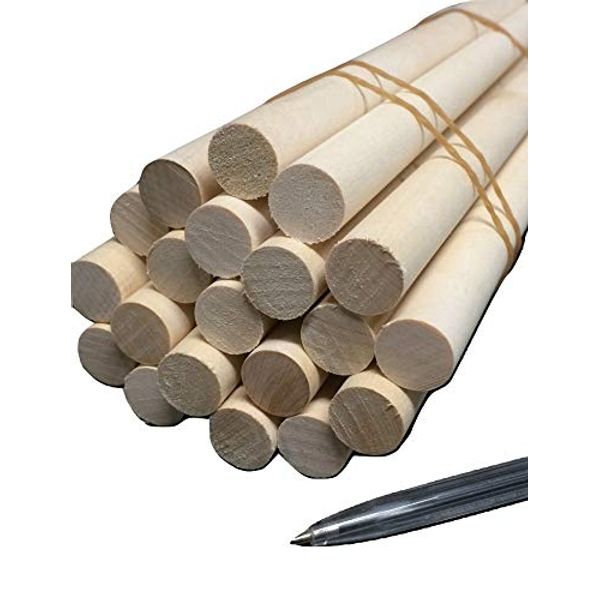 Trustleaf 60cm x 16mm Birch Hardwood Wooden Dowels/Craft Sticks (10 Pack)