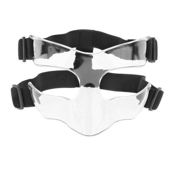 SM SunniMix PEWETE Clear Basketball Mask Elastic Strap Shatterproof Nose Brace for Men Women 14x9cm