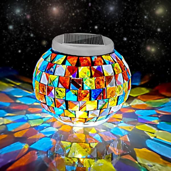 Color Change Solar Power Glass Ball Garden Lights Waterproof Light Garden Decor