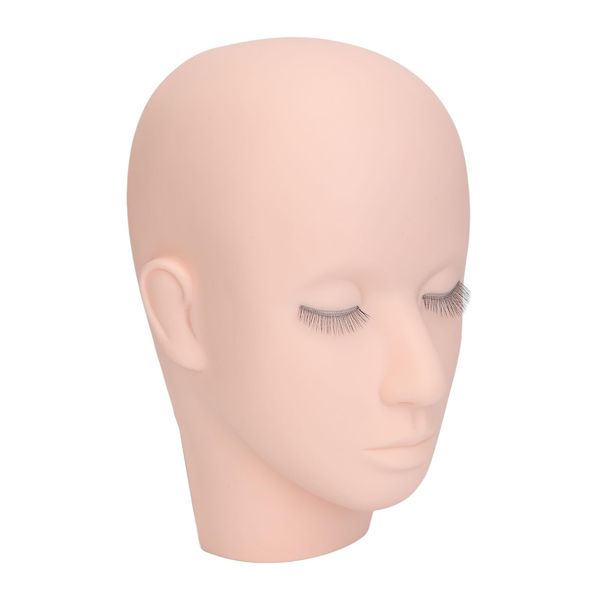 3 Layer High Density Eyelash Mannequin Head, Embedded Layered Silicone Doll Head for Makeup Practice,Simulation, Soft Material