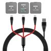 3-In-1 USB C Cable Replacement for Rode Wireless Go II Microphone 