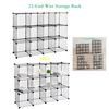2x 12 Cube Storage Shelf Wire Metal Grid DIY Modular Cabinet Bookcase Bookshelf 