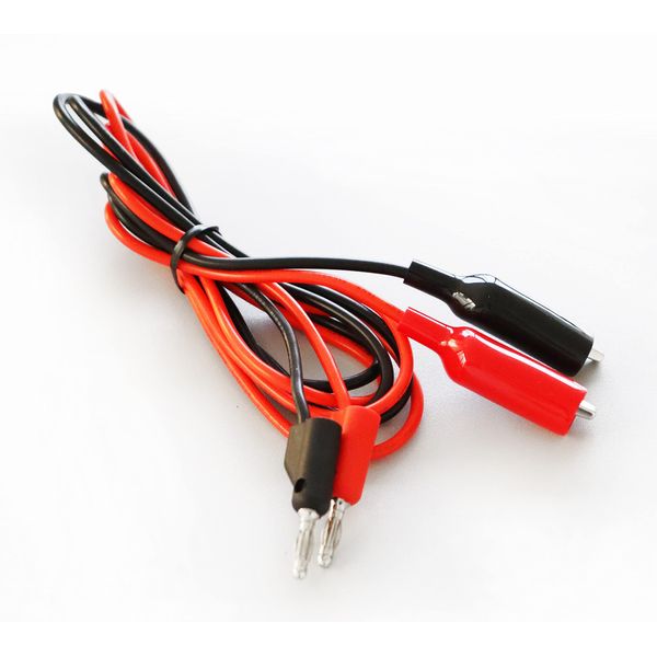 PeakTech 7035 Crocodile Clips Test Leads for Multimeter and Laboratory Power Supplies, 110 cm Test Leads with Banana Plugs as Accessories for Measuring Devices, 4 mm Measuring Cable with Laboratory