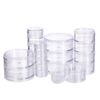 BENECREAT Mixed Size Stackable Plastic Bead Storage Containers 4 Column(5 Layer/Column) Round Storage Containers Jars for Beads, Buttons, Crafts and Small Findings