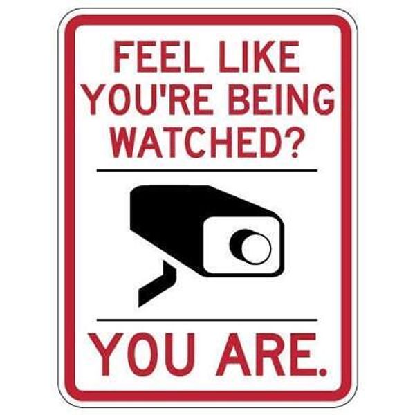 New Metal Sign Aluminum Sign Feel You're Being Watched? Video Security Sign f...