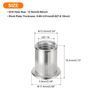 uxcell 25Pcs Rivet Nuts Flat Head, 3/8" Stainless Steel 304 Threaded Insert Nuts Knurled Body