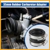 Partuto 35mm ID Black Carburetor Adapter Intake Pipe Boot Interface - 1Pcs Replacement