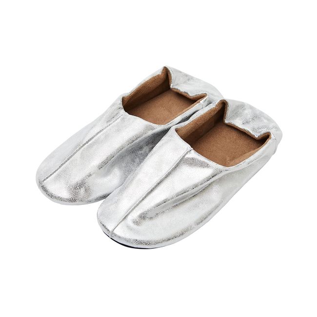 b2c Maestro S (Rustic Silver) Antibacterial & Odor-Resistant Slippers, Babouche, Indoor, Stylish, Guests, Room Shoes, Women's, Men's, For Guests, Home, Workplace