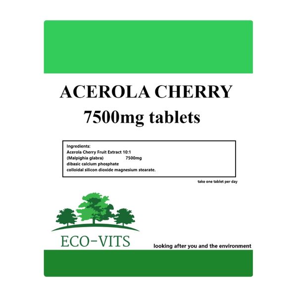 ACEROLA Cherry 7500mg 120 Tablets Rich in Vitamin C antioxidant