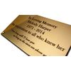 8" x 6" Rectangular solid brass engraved nameplate. Personalised engraved memorial plaque