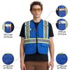 A-KSAFETY Blue High Visibility Vest