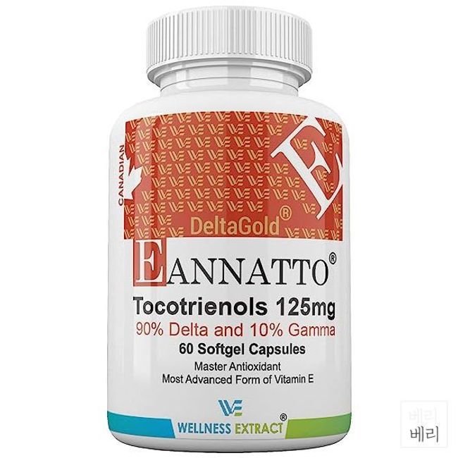 WELLNESS EXTRACT E Annatto Tocotrienols Deltagold 125mg Vitamin E Annatto Tocotrienols 60 Softgels