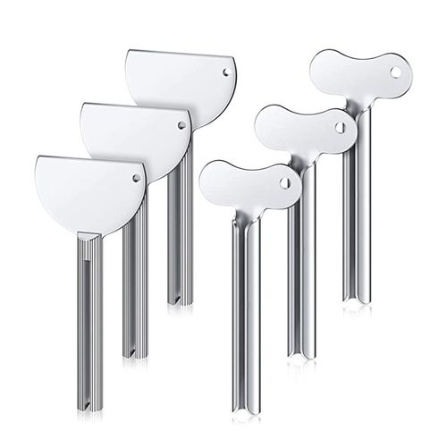 Newaner Tube Squeezer Metal 6 Pieces, Tube Squeezer, Tube Press, Stainless Steel, Toothpaste Squeezer for Cosmetics, Shoe Polish, Hair Dye, Pigments, Suitable for Kitchen, Bathroom, Studio