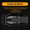SYKRSS 6AN PTFE Straight Hose End Fitting Aluminum