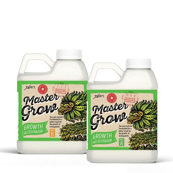 Xpert Nutrients Master Grow A+B (250ML) - Basic Growth Fertilizer for the Vegetative Phase of Plants, Universal Plant Food, Liquid Grow Nutrient, Indoor and Outdoor Grow Stimulator