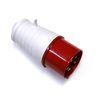 Knightsbridge IP44 Plug 3P+N+E, White Red, 415V 32A