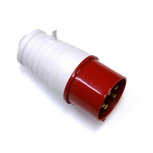 Knightsbridge IP44 Plug 3P+N+E, White Red, 415V 32A
