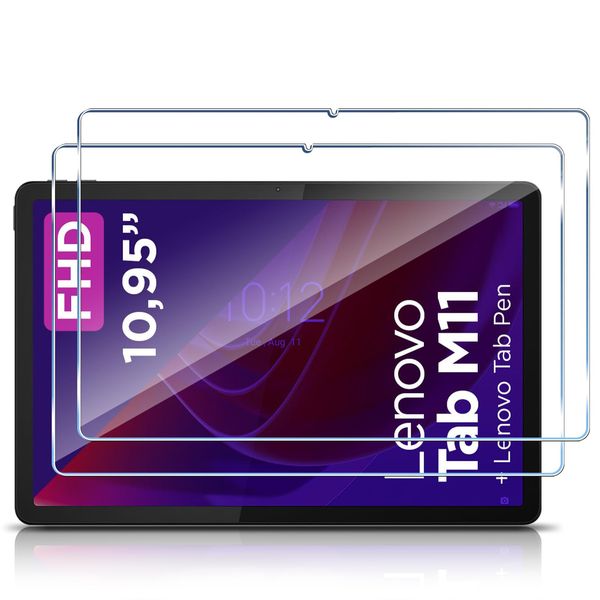 Haofun Schutzfolie Kompatibel mit Lenovo Tab M11 für Panzerglas, 2 Stück 9H Härte Anti-Kratzen Glass Protector, Anti-Bläschen Panzer Schutz Glas, HD Clear Displayschutz