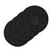 Borussia Dortmund Silicone Coasters Set of 4 (One Size, Black), black