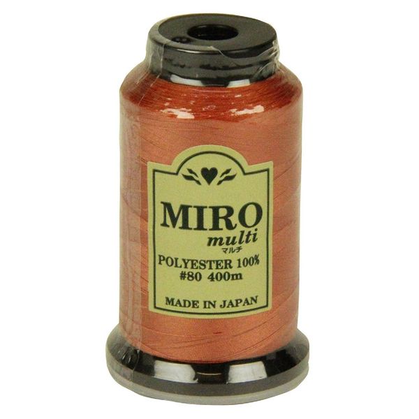 MIRO Multi Sewing Thread for Home Use, #80, 136.4 ft (400 m) Roll, Color No. 34, Thin and Strong, Lock Thread, Single Sewing Use, Made in Japan