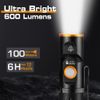 EverBrite Rechargeable Tactical Flashlight 600 Lumens Pocket Pen Light w/3 Modes