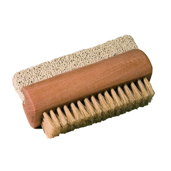 Croll and Denecke Natural Wooden Nail Brush with Pumice Stone