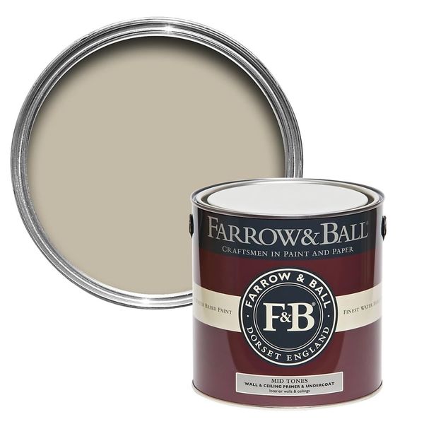 Farrow & Ball Wall & Ceiling Primer & Undercoat 2.5 Litres Mid Tone