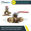 SharkBite 1/2 Inch Ball Valve with Drain Vent and Mounting Bracket, Push to