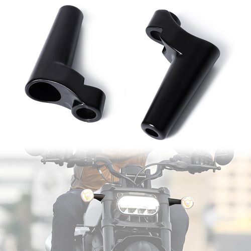 LUXEMOTO Front Turn Signal Mounts Relocation Kit for Sportsters, Motorcycle Turn Signal Indicator Relocation for Harley XL Sportster 883 1200 1988+ Dyna FXR 1991-2005 Accessories,2PCS