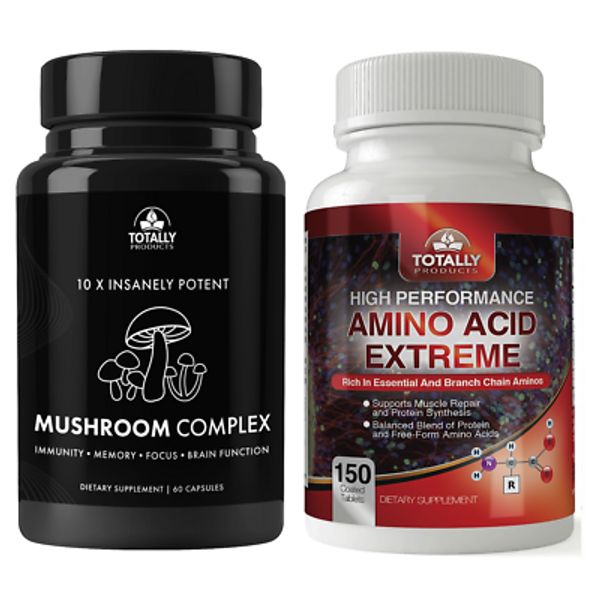Mushroom Complex Immune Brain Function Amino Acid Muscle Growth Diet Supplements