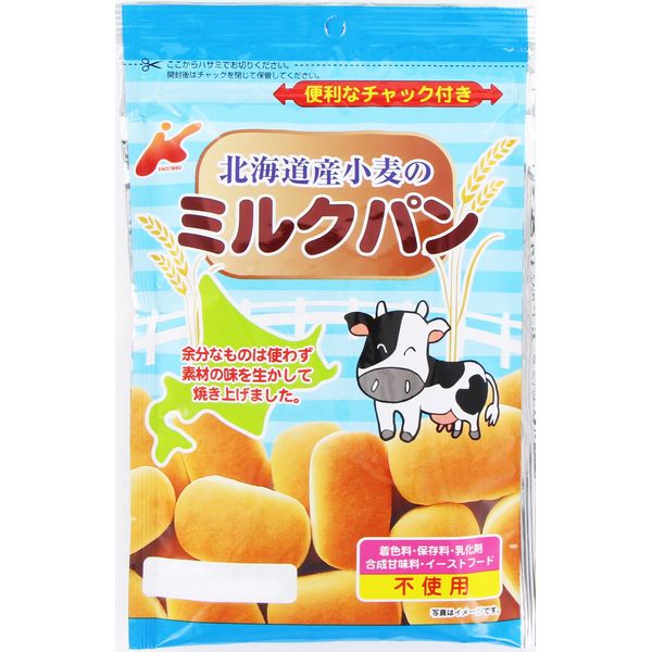 Kanemasu Seika Hokkaido Wheat Milk Pan, 1.6 oz (45 g) x 12 Bags