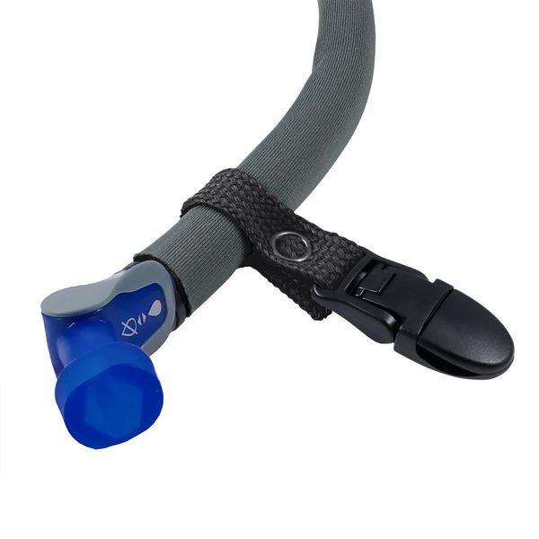 Hydration Pack Drink Tube Lanyard Clip (Black)